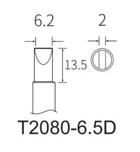 Жало ATTEN T2080-6.5D для паяльника ST-2080/ST-2080D