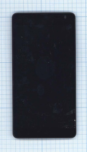 Дисплей для Microsoft Lumia 535 1973 черный с рамкой