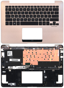 Топкейс для ноутбука Asus UX430UA Rose Gold с подсветкой