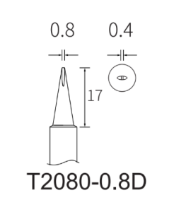 Жало ATTEN T2080-0.8D для паяльника ST-2080/ST-2080D