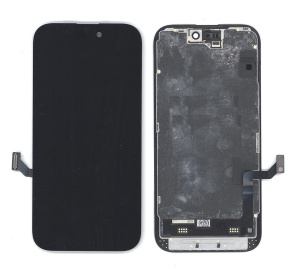 Дисплей (модуль) для Apple iPhone 15 в сборе с тачскрином черный (Soft Oled)