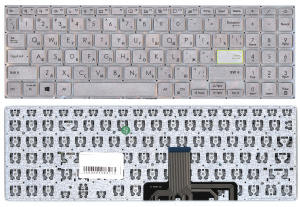 Клавиатура для ноутбука Asus S533F серебристая