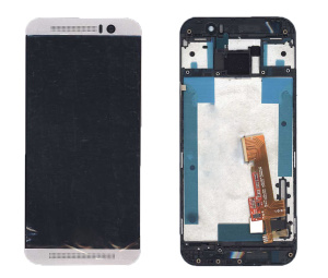 Дисплей для HTC One M9s черный с серебристой рамкой