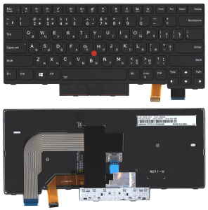 Клавиатура для ноутбука Lenovo Thinkpad T470 черная с подсветкой