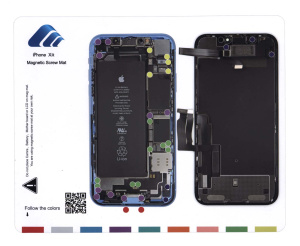 Профессиональный магнитный коврик для разборки iPhone XR