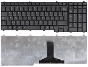 Клавиатура для ноутбука Toshiba Satellite A500 A505 L350 L355 L500 L505 черная матовая узкий Enter