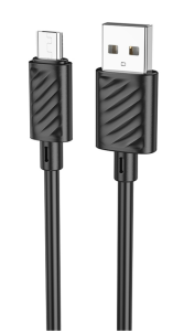Кабель USB HOCO X88 Gratified USB-MicroUSB, 2.4А, 1м, черный