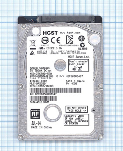 Жесткий диск HDD 2,5" 500GB HGST Z5K500-500 HTS545050A7E380