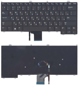 Клавиатура для ноутбука Dell Latitude E7440 черная без подсветки с указателем