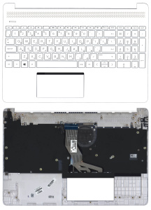 Топкейс для HP 15S-EQ 15S-FQ белый L92960-251, L91271-251