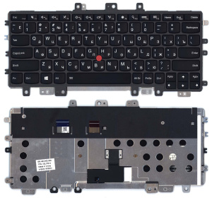 Клавиатура для ноутбука Lenovo Thinkpad Helix 2nd 20CG 20CH черная с подсветкой