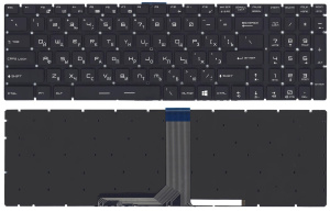 Клавиатура для ноутбука MSI GT72 GS60 GS70 GP62 GL72 GE72 черная с 7-цветной подсветкой