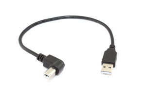 Кабель USB  2.0 на  USB-B угол влево 0,3 м