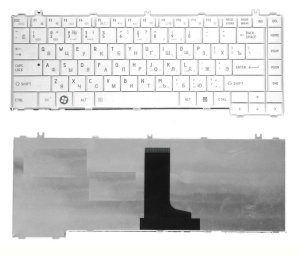 Клавиатура для ноутбука Toshiba Satellite C600, C640, C645, C645D, L600, L600D, L630, L635 белая