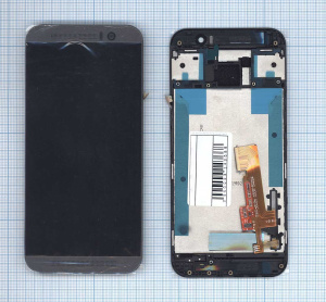 Дисплей для HTC One M9s черный с серой рамкой