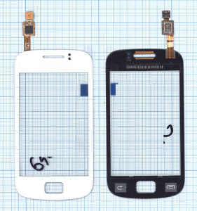 Сенсорное стекло (тачскрин) для Samsung Galaxy Mini 2 GT-S6500 белое