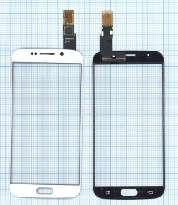 Сенсорное стекло (тачскрин) для Samsung Galaxy S6 Edge SM-G925F белое