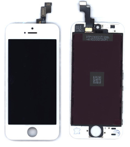 Дисплей (модуль) для Apple iPhone 5S, iPhone SE в сборе с тачскрином (Tianma) белый