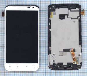 Дисплей для HTC Sensation XL X315E G21 белый с рамкой