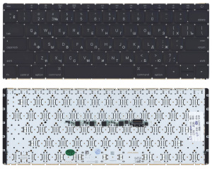 Клавиатура для ноутбука MacBook 12" A1534 2016+ Small Enter черная