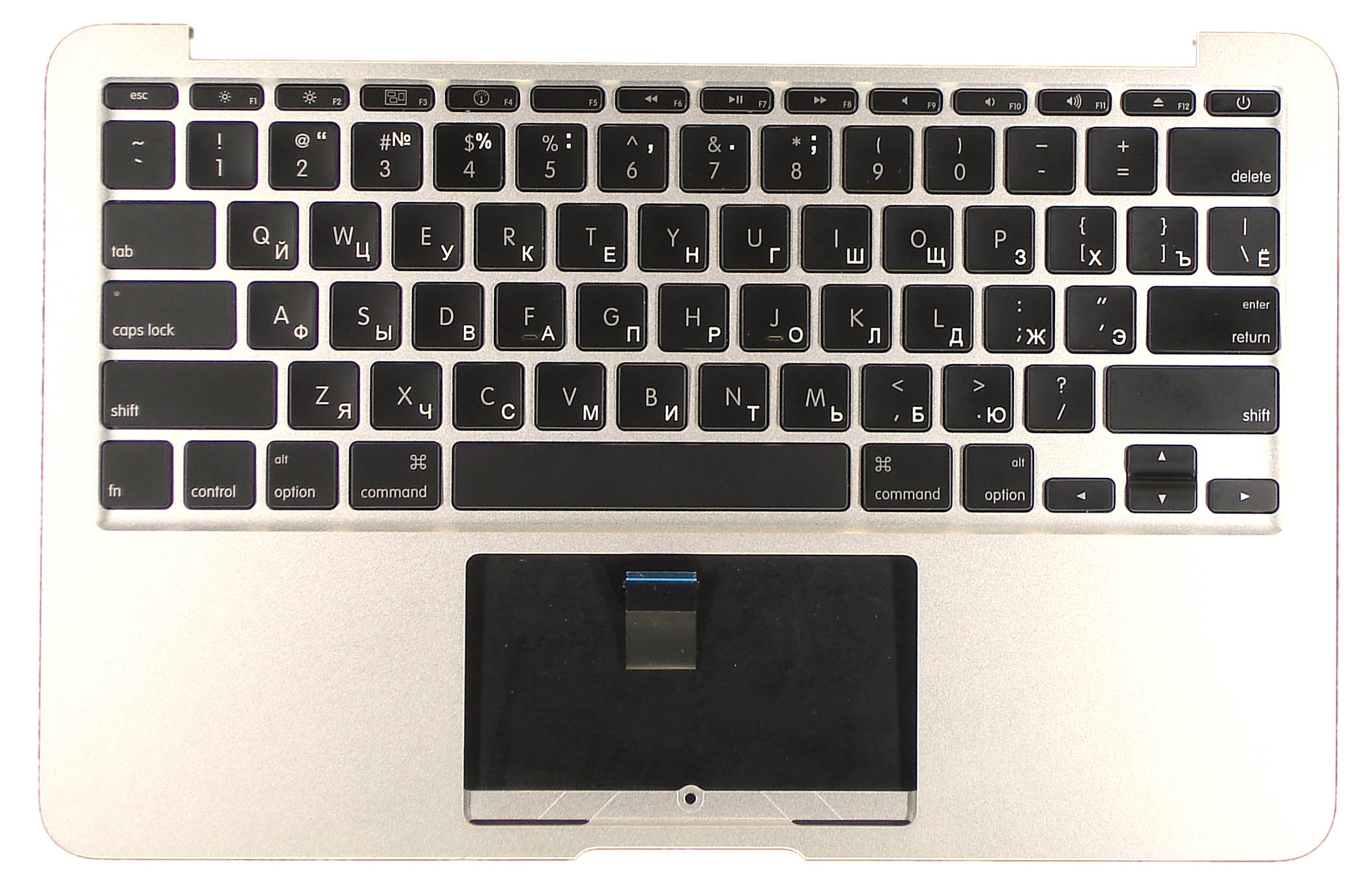 003818_Klaviatura_dlya_noutbuka_Apple_A1370_2010_chernaya_bez_podsvetki_ploskij_ENTER_top_panel_9786