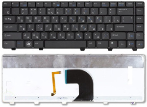 Клавиатура для ноутбука Dell Vostro 3300 3400 3500 черная с подсветкой