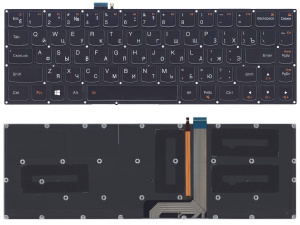 Клавиатура для ноутбука Lenovo Yoga 3 pro 1370 черная с подсветкой