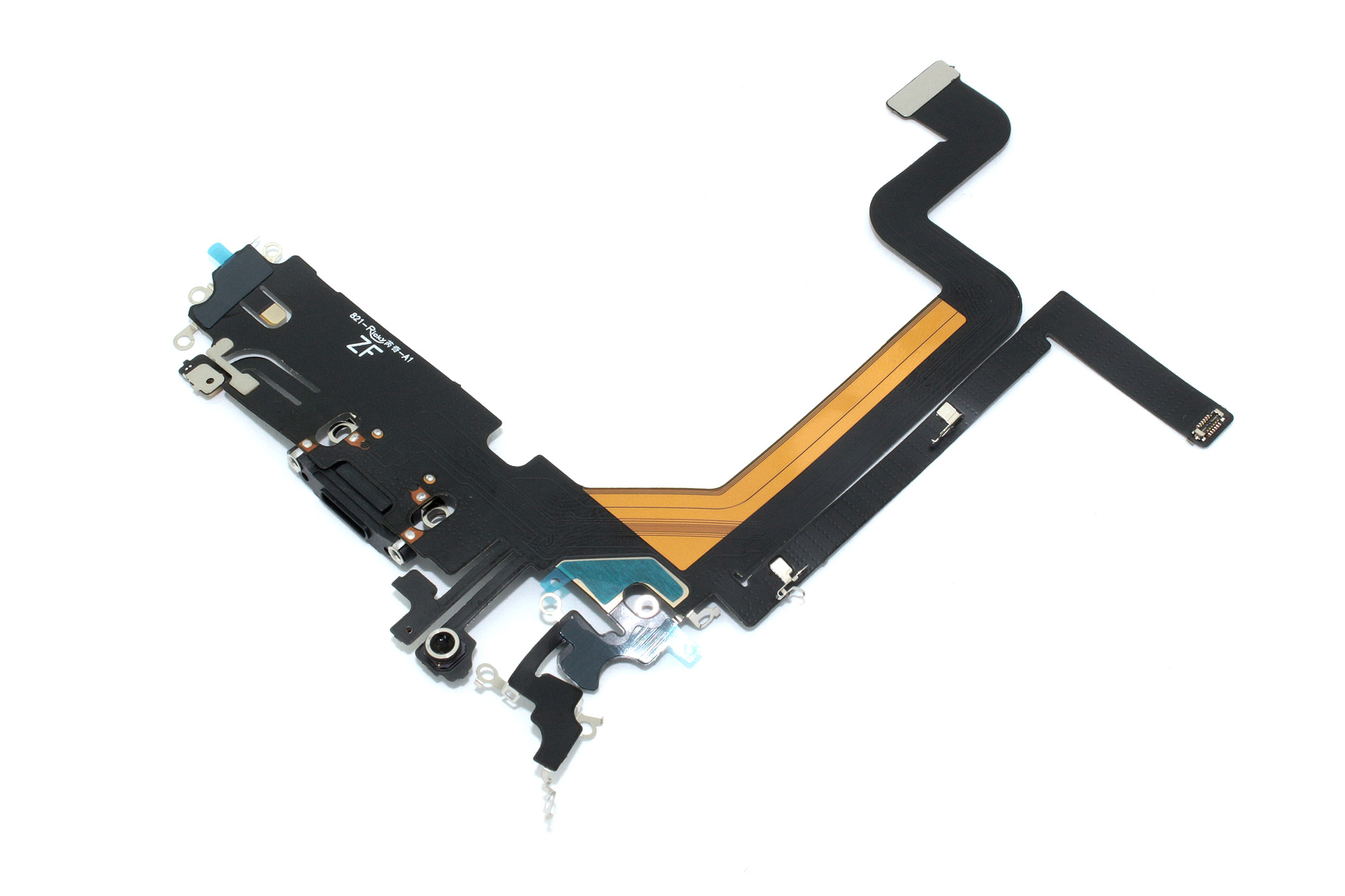 Шлейф с разъемом зарядки и микрофоном для Apple iPhone 14 Pro Max, черный