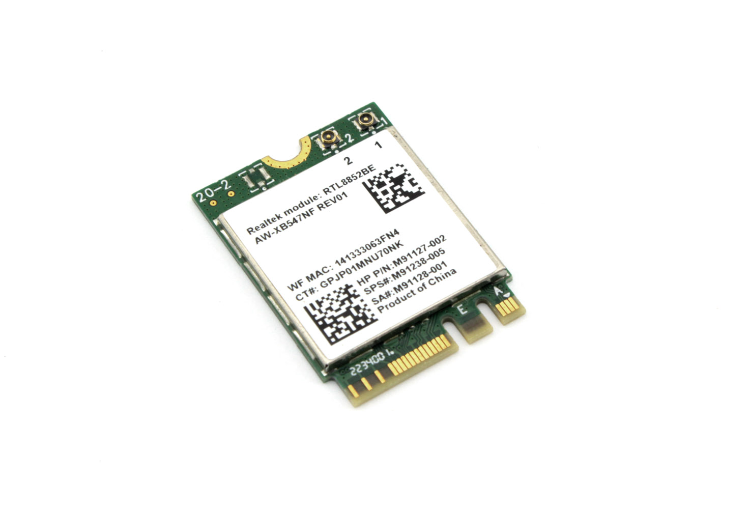 Wi-Fi адаптер Realtek RTL8852BE BT 5.0 M.2