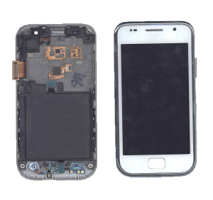 Дисплей для Samsung Galaxy S GT-I9000 белый с рамкой