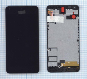 Дисплей для Microsoft Lumia 550 черный с рамкой