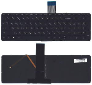 Клавиатура для ноутбука HP Envy X360 15-U000 черная без рамки с подсветкой
