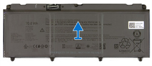 Аккумуляторная батарея для ноутбука Dell XPS 14 16 2026 (2C1MR) 11.49V 70Wh