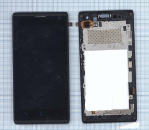 Дисплей для ZTE V830 (Blade G Lux) черный с рамкой