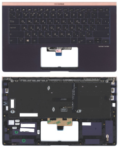 Клавиатура для ноутбука Asus ZenBook 14 UX433FA UX433FN UX433FL синяя