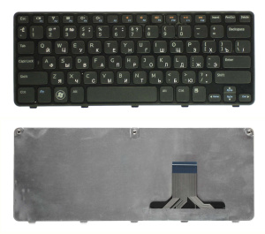 Клавиатура для ноутбука Dell Inspiron mni 1090 черная с рамкой