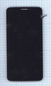 Дисплей для Alcatel One Touch Idol X+ 6043D черный с рамкой