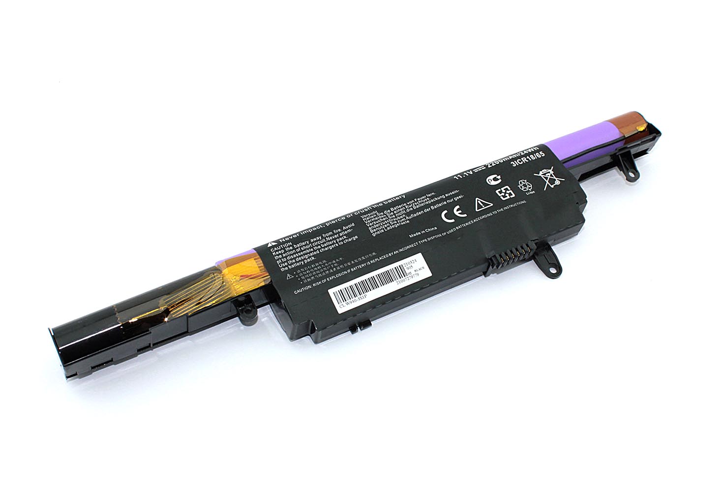 Аккумуляторная батарея для ноутбука DNS Clevo W940 11.1V 2200mAh W940BAT-3 черная OEM