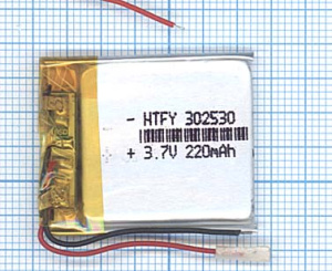 Аккумулятор Li-Pol (батарея) 3*25*30мм 2pin 3.7V/220mAh