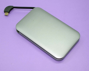 Универсальный внешний аккумулятор Powerbank QUAN с адаптером MicroUSB-Apple Lightning 8000mAh 5V 2A