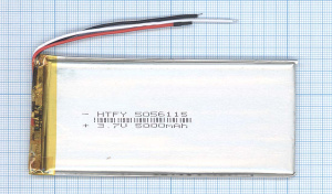 Аккумулятор Li-Pol (батарея) 5*56*115мм 3pin 3.7V/5000mAh