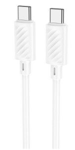Кабель USB-C HOCO X88 Gratified Type-C-Type-C, 3A, 60W, 1м, белый