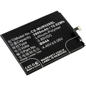 Аккумулятор CS-MUR520SL BN44 для Xiaomi Note 5 Dual, Redmi 5 Plus  3.85V / 3900mAh / 15.02Wh