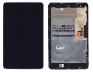 Модуль (матрица + тачскрин) для Asus Google Nexus 7 (ME370TG) черный с серебристой рамкой