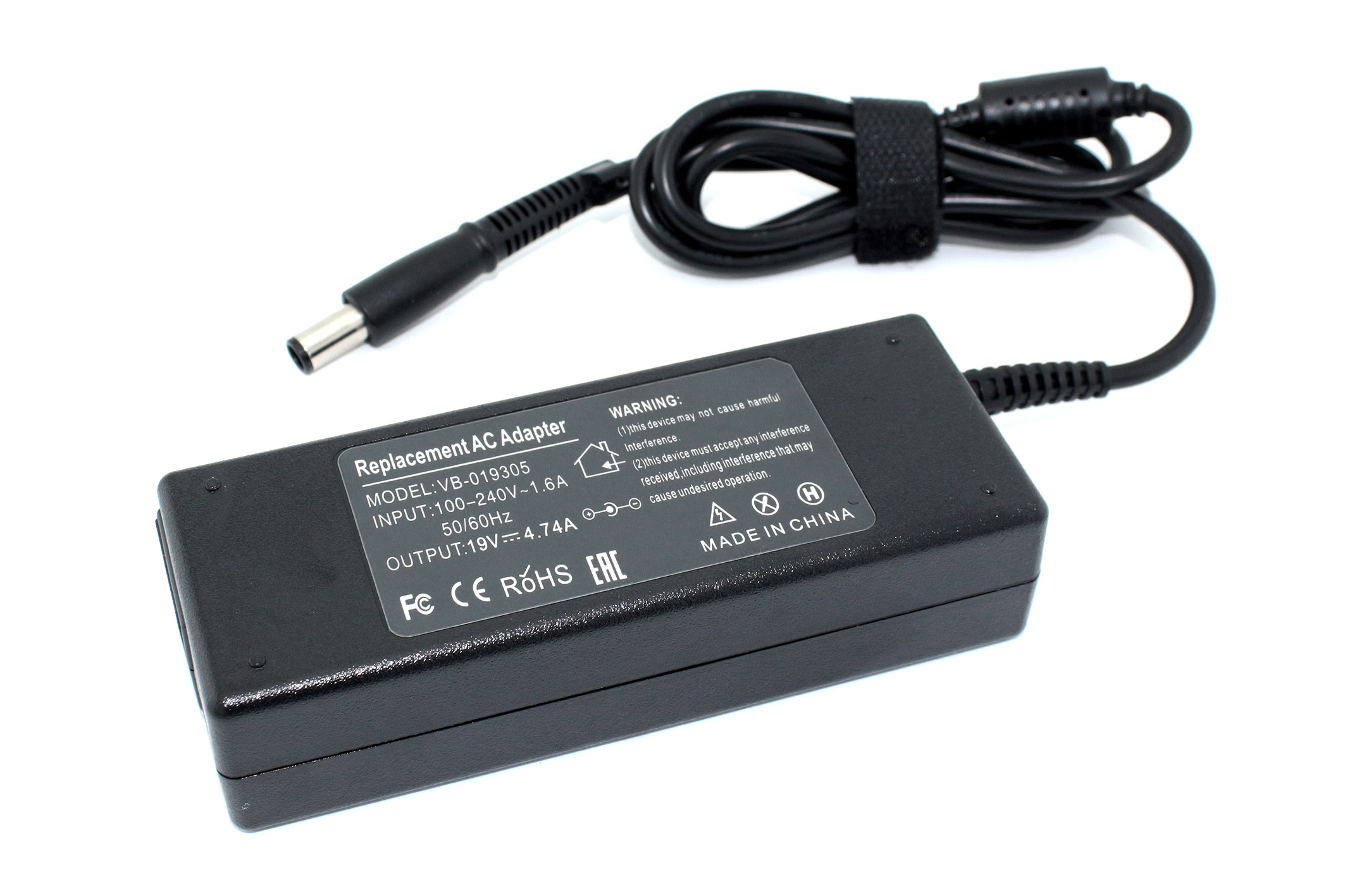 Блок питания (сетевой адаптер) для ноутбуков HP 19V 4.74A 7.4pin (LOW COST PACK)