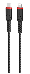 Кабель USB-C HOCO X59 Victory Type-C-Lightning, 20W, 1м, черный