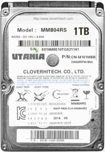 Жесткий диск HDD 2,5" 1TB UTANIA MM804RS