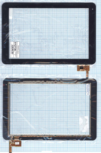 Сенсорное стекло (тачскрин) для Prestigio MultiPad 4 PMP5101C RS10F207 черное