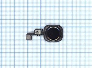 Кнопка HOME в сборе с механизмом и шлейфом для iPhone 6S/6S Plus черная