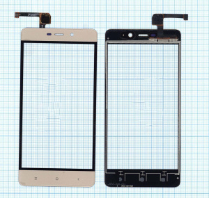 Сенсорное стекло (тачскрин) для Xiaomi Redmi 4 Prime / Redmi 4 Pro золотое